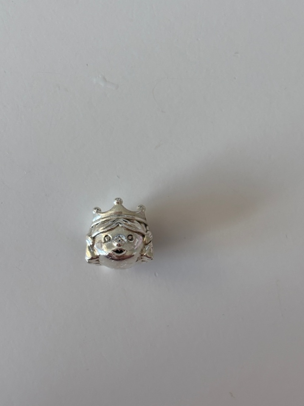 Pandora Silver Princess Crown Face Charm